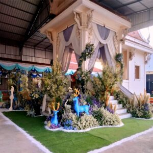 จัดดอกไม้หน้าเมรุ แนวป่าหิมพาน